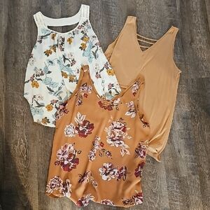 Maurices Floral and Solid Tank Tops
